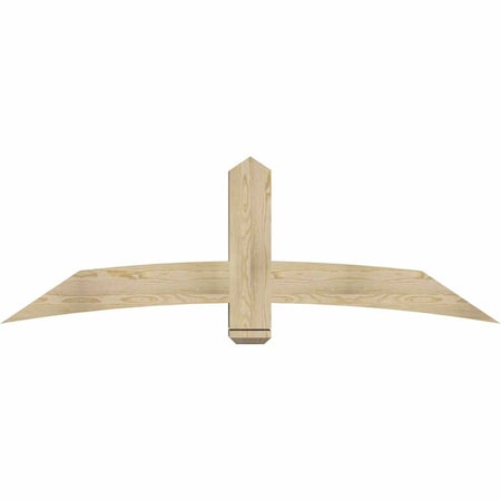 Ekena Millwork Bellingham Rough Sawn Timber Gable Bracket, Douglas Fir, 72"W x 24"H x 6"D x 6"F, 8/12 Pitch GBW072X24X0606BEL00RDF
